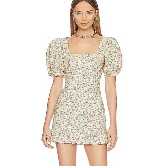 LOVERS AND FRIENDS Luella Mini Dress in Millie Floral Multi Size M - Picture 1 of 11